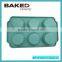 carbon steel marble coating 6 cups muffin cake pan