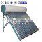 Color Steel Outer Tank Non Pressure Evacuated Tube Solar Water Heater