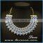New fashion rhinestone exaggerate white tassel bead necklace chain