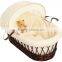 100% cotton colourful waffle moses wicker basket set basket stand