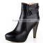 2015 Ladies fancy ankle boots new designer genuine leather women boots sexy high heels slip on ankle boots CP6692