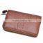 custom made luxury exotice leather crocodile skin men clutch wallet bag with zipper brown wholesale