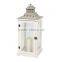 Hot selling simple white LED candle wooden lantern