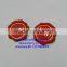 Red Color Gold Logo Embossed Wax Seal Stickers