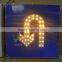 China manufacturer aluminum solar powered led turning flashing traffic warning sign board