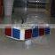 Road safety 12pcs Red blue modules 4sides LED flashing light solar traffic warning light