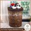 Folding Bamboo Gray Easter Animal Wicker Basket
