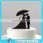 Chinese acrylic cake topper black perspex wedding cake topper