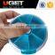 Children plastic portable round buckle up 7 day pill box