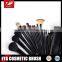 Perfect black makeup brush set 18 piece for face cosmetic