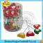 Sweet multi-colored heart shape various fruit flavor lollipop candy