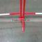 powder coated round pipe crowd control barrier with reflective stripe for france market