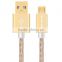 VOXLINK 1m usb data cable high quality mirco charging cable with gold plug ,1m
