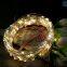 Solar panel silver wire warm white decoration energy saving low voltage rice firefly fairy light string
