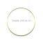 Round Ring with High quality butt welded, bright brass color metal O ring, Steel wire rings ID 10"