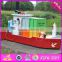 2016 new design funny children wooden toy container ship W04F006