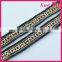 wholesale fashion black tape and gold metal clothing trim WTPE-057