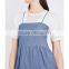 Wholasale Women Apparel Fashionable Latest Design Square Neck Sleeveless Denim Jumpsuit(DQE0107J)