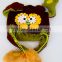Factory wholesale children cartoon animal embroidery acrylic knit custom beanie
