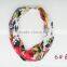 high end magnetic silk velvet short scarves personal custom pink infinity scarves with flower printing wholesale