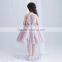 best quality purple handmade decoration girl party wear western dress