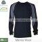 OEM Clothing Men's Merino Wool Long Sleeve V-Neck T-Shirt