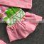 New Girls Spring Design Easter Design Short Sleeves Pink Bunny Shirt Aztec Capri With Matching Headband and Necklace Set