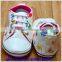 Wholesale colorful fishes printed canvas baby shoes