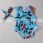 Trendy wholesale baby kids tree bird floral romper with headband