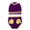 2015 new arrival baby knitting baby warm diper with hat set