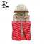 Lady's Cotton Vest contrast color removed hoodied down vest jackets