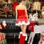 3 Pcs Santa Girl Christmas Outfit Mini Sexy Cosplay XMAS Fancy Drees Costume