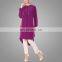 New Modern curved hem women tunics popular EID ladies blouse 2017