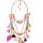 New Color Wood Beads Tassel Necklaces Bohemia Boho Ethnic Style Multilayer Chain Feather Pendant Bijoux Women Jewelry