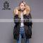 2017 Fashionable winter jacket big size women fur parka with raccoon fur collar big size