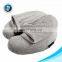High quality cheap u shaped pillow with hat custom fashion soft plush travel massage neck pillow