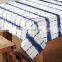 White $ Blue Table Cloth , 60x90'' Size Pure Cotton Table Cover Shibori Throw