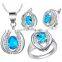 Rhinestone Diamond set with earings ring and necklace