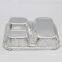 Disposable 3 compartment Takeaway Aluminum Foil Food Storage Container
