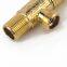 All copper gold thickened hot and cold water triangle valve water stop valve