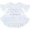 Wholesale Pure White Icing Tunic Dress For Girl Long Sleeve Princess Girl Tailor Dress