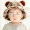 Autumn and winter new baby hat cover  boys and girls cartoon leopard Plush basin hat warm hat