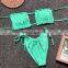 2019 Summer New Scrunch Bikini Seamless Finish Swimsuits Fancy Sexy Pleated Bikini 2pcs Set