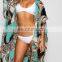 Long Print Beach Cover up Pareos de Playa Mujer Beach Wear Plus size Bikini Cover up Robe Plage Sarong Beach Tunic