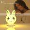 Ten levels dimming indoor animal rabbit led touch Lovely children night light led usb night light for Bedroom