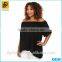 Plus Size Top Quality Short Sleeve Off the Shoulder High-Low Hem Blouse