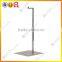 White 2 tiers and 4-hooks bag display rack