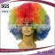 hot sell crazy rainbow color large afro wigs