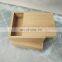 Rectangular wooden gift box with hinged lids