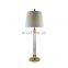 New designs decorative hot sale crystal brass led bedroom table lamp